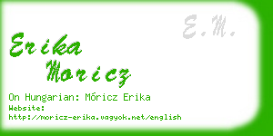 erika moricz business card
